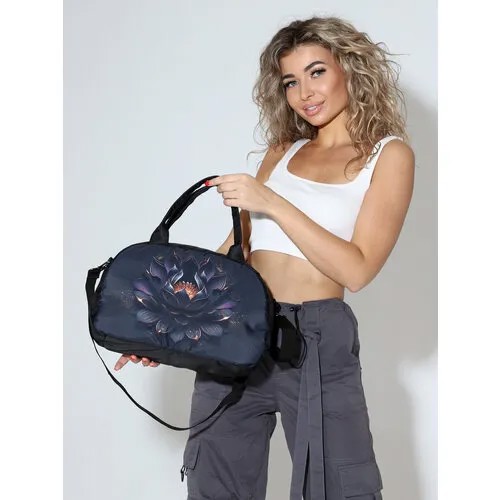 Сумка спортивная Capline, 10 л, 13х22х36 см, ручная кладь, золотой, черный
