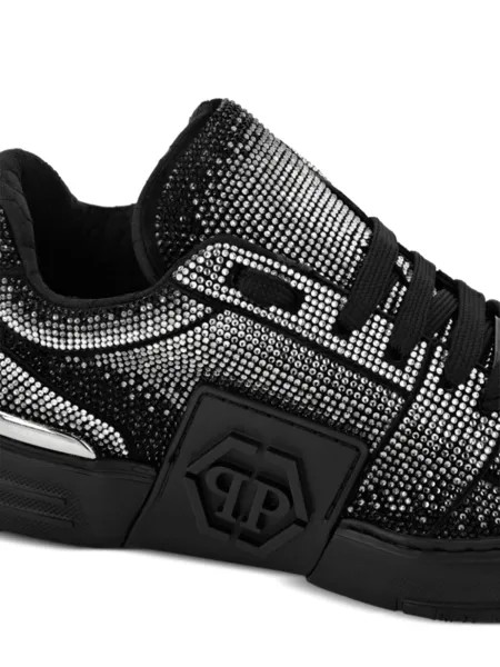 Philipp Plein кеды Hexagon со стразами, черный