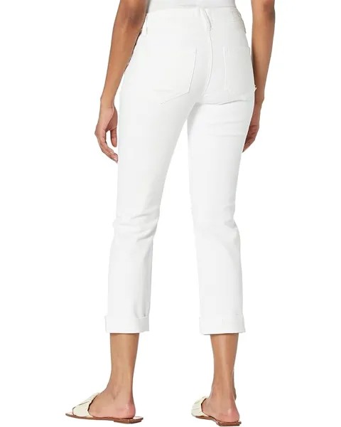Джинсы Paige Brigitte w/ Raw Cuff + Slightly Off Coin Pocket in White Wave Destructed, цвет White Wave Destructed