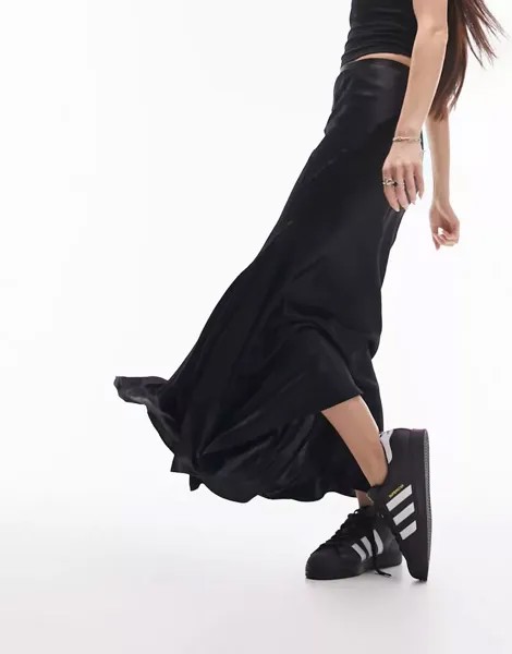 Черная юбка миди Topshop «рыбий хвост»