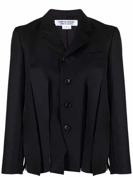 Comme Des Garçons Comme Des Garçons single-breasted fringed blazer