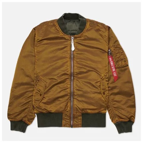 Мужская куртка бомбер Alpha Industries MA-1 Blood Chit Battlewash Flight оранжевый, Размер S