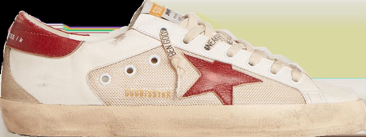 Кроссовки Golden Goose Superstar 'White Red Mesh', белый