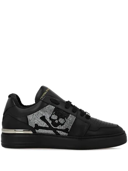 Philipp Plein кеды с кристаллами, черный