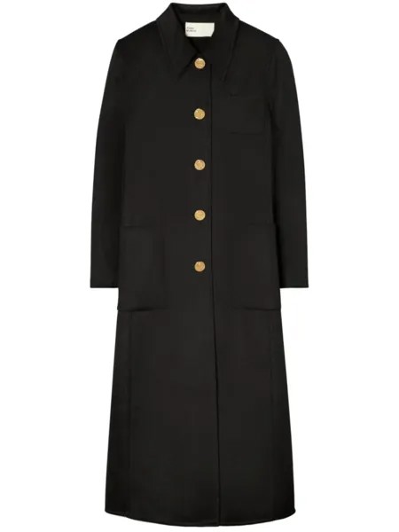 Tory Burch шерстяное пальто, черный