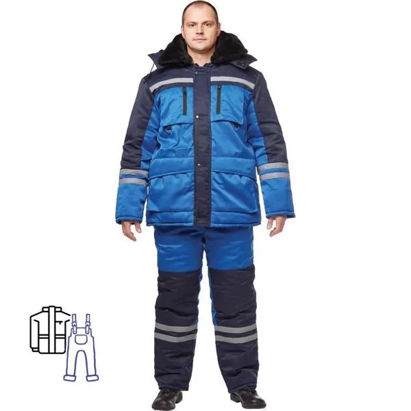 Костюм рабочий мужские NoBrand з03-КПК васильковые/синие 48-50, 158-164