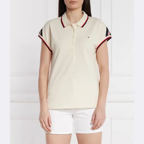 Рубашка поло стандартного кроя Tommy Hilfiger, бежевый