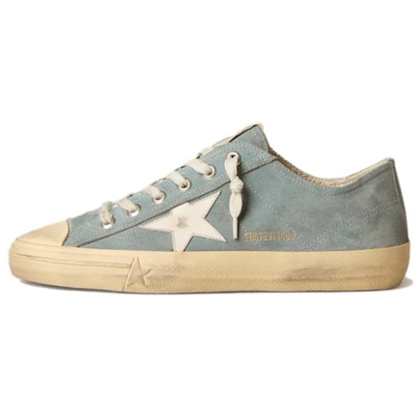 Кроссовки Golden Goose V-Star Lifestyle Shoes Men Low-top White, голубой