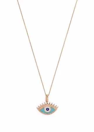 Monan колье Evil Eye из розового золота с бриллиантами