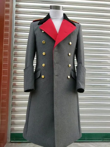 Немецкая головная униформа, мужское зимнее пальто, шерстяное длинное винтажное пальто