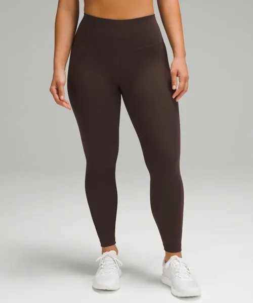 Леггинсы Wunder Train Contour Fit с высокой посадкой Lululemon, эспрессо