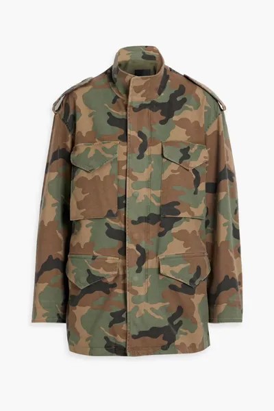 Камуфляжная куртка из хлопкового твила Nili Lotan, армейский зеленый