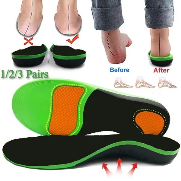 1 пара EVA Ортопедическая обувь Подошва Стельки для ног Arch Foot Pad X / O Тип Коррекция ног Flat Foot Arch Support Спортивная обувь Вставка