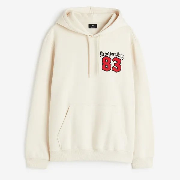 Толстовка H&M Regular Fit New York City, светло-бежевый