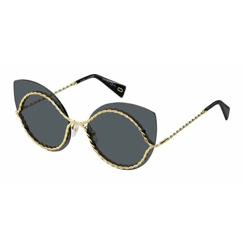 Солнцезащитные очки MARC JACOBS MARC 161/S J5G IR, прямоугольные, оправа: металл, для женщин, золотой
