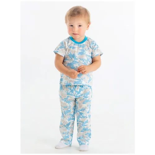Пижама  КотМарКот, размер 110, голубой, белый