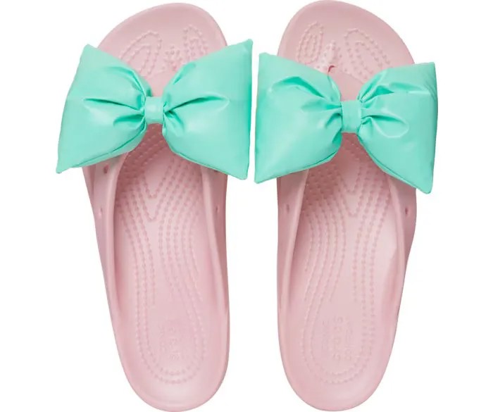 Сланцы Crocs Classic Platform Bow Flip, розовый, голубой
