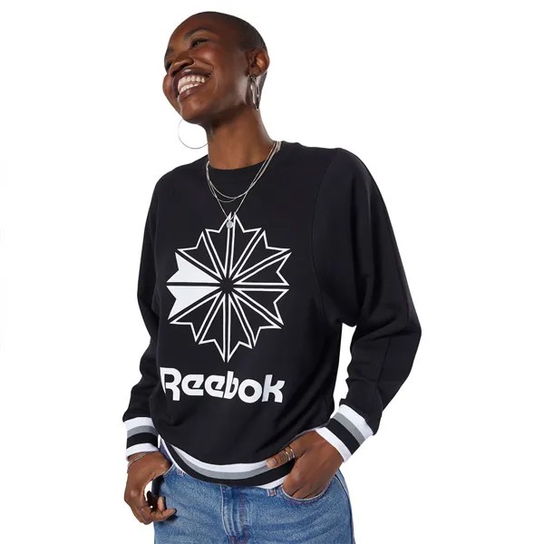 Толстовка Reebok Classics Big Logo Crew, черный