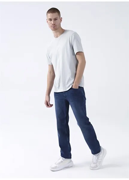 Свободные синие мужские джинсовые брюки с нормальной талией и нормальными штанинами U.S. Polo Assn.