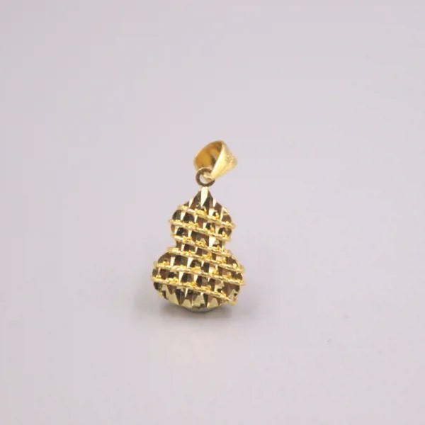 Новые однотонные чистый 18Kt Подвеска из желтого золота Для женщин Gourd колено рисунок кулон 0,9-1g только кулон
