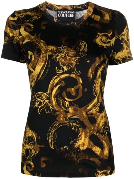 Versace Jeans Couture футболка с принтом Watercolour Couture, черный
