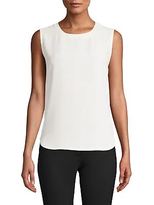 ANNE KLEIN Женская белая рубашка с круглым вырезом для работы XXS