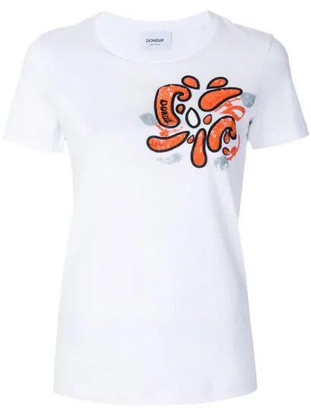 Dondup футболка с заплаткой с логотипом