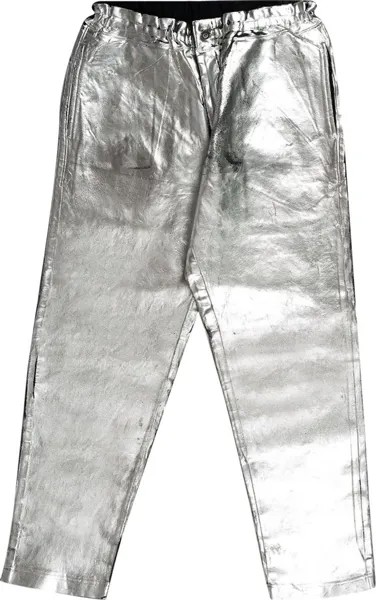 Брюки Comme des Garçons Homme Plus Smooth Garment Foil Print Pants 'Black/Silver', черный