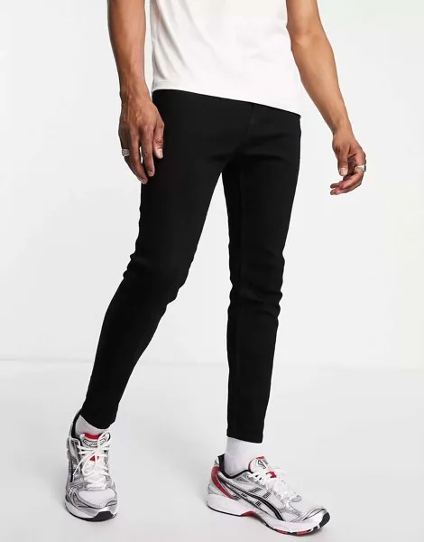 Черные джинсы-морковки Pull&Bear