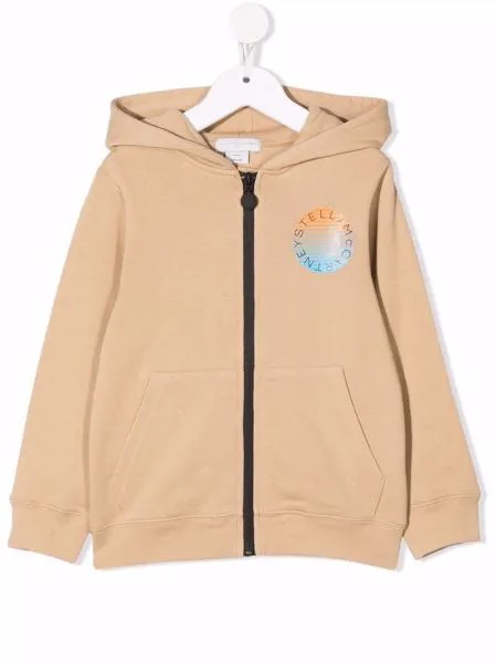 Stella McCartney Kids куртка с капюшоном и логотипом
