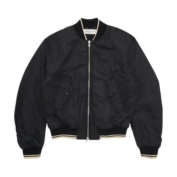 Куртка Dries Van Noten Zip Bomber 'Black', черный