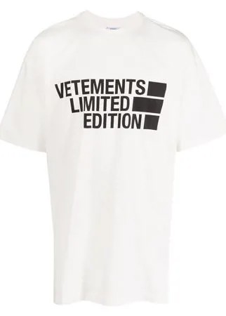 VETEMENTS футболка оверсайз Limited Edition
