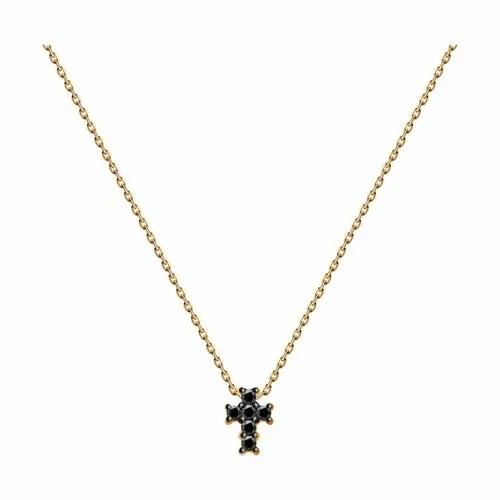 Колье Diamant, красное золото, 585 проба, бриллиант, длина 42 см.