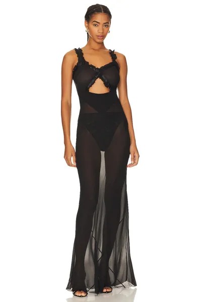 Платье RTA Ruffle Slip, черный
