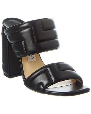 Женские кожаные сандалии Jimmy Choo Themis 100, черные 40