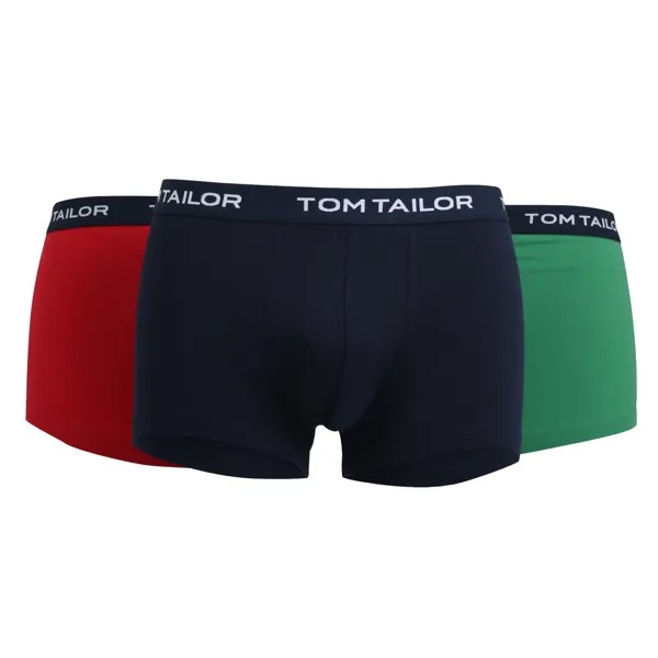 Боксеры Tom Tailor Boxershort 3 шт, цвет Dunkelblau/Rot/Grün