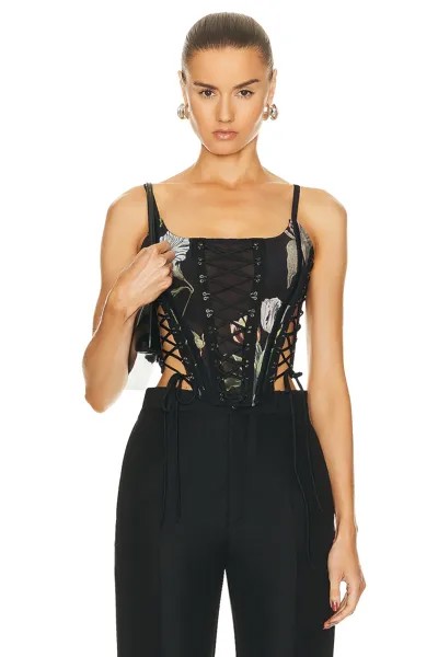 Топ Monse Laced Bustier, цвет Black Print