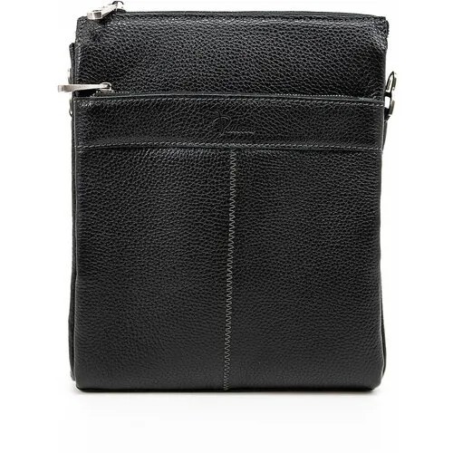 Сумка  планшет Pellecon 102-863-1 повседневная, натуральная кожа, внутренний карман, черный
