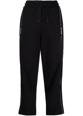 MSGM укороченные спортивные брюки с логотипом