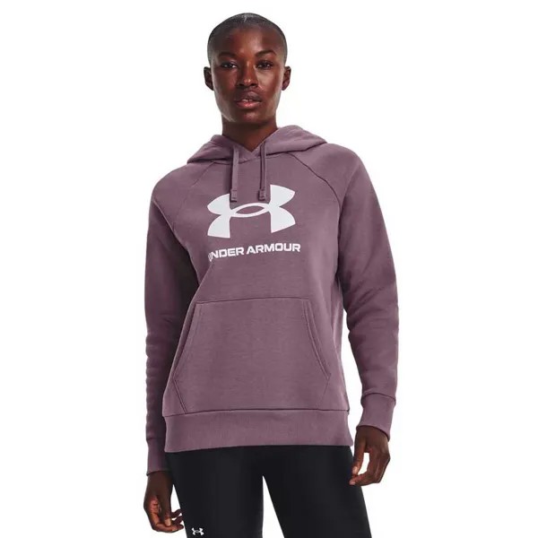 Худи Under Armour Rival Fleece Big Logo, фиолетовый