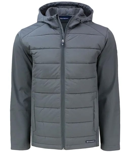 Водонепроницаемая куртка из софтшелла Cutter & Buck Big & Tall Evoke Eco Hybrid, черный