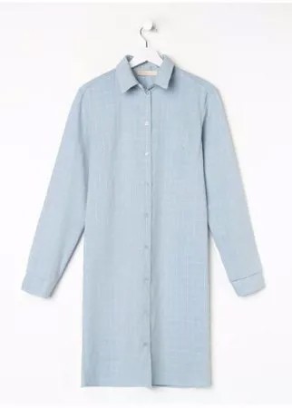 KAFTAN Рубашка (сорочка) женская KAFTAN «Клетка», голуб, р. 44-46