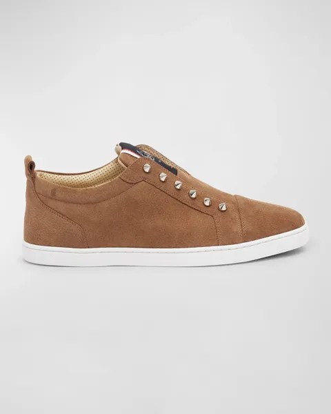 Мужские кожаные слипоны F.A.V Fique A Vontade Christian Louboutin, цвет Cuoio