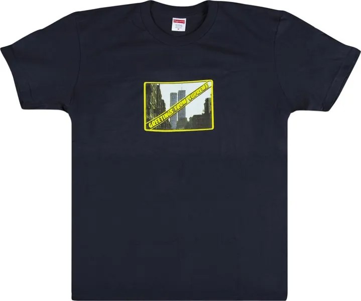 Футболка Supreme Greetings From NY T-Shirt 'Navy', синий