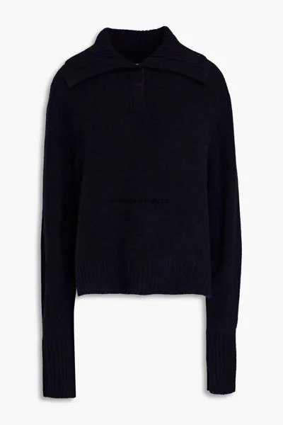 Вязаный свитер-поло 3.1 Phillip Lim, темно-синий