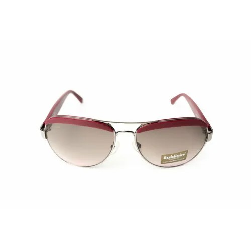 Солнцезащитные очки Baldinini, красный, серебряный