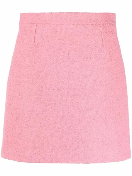 Patou bouclé A-line mini skirt