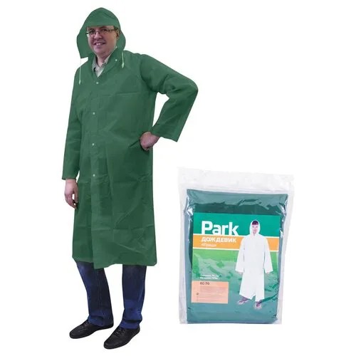 Дождевик PARK, демисезон/лето, водонепроницаемый, размер XL, зеленый