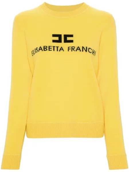 Elisabetta Franchi свитер с логотипом, желтый