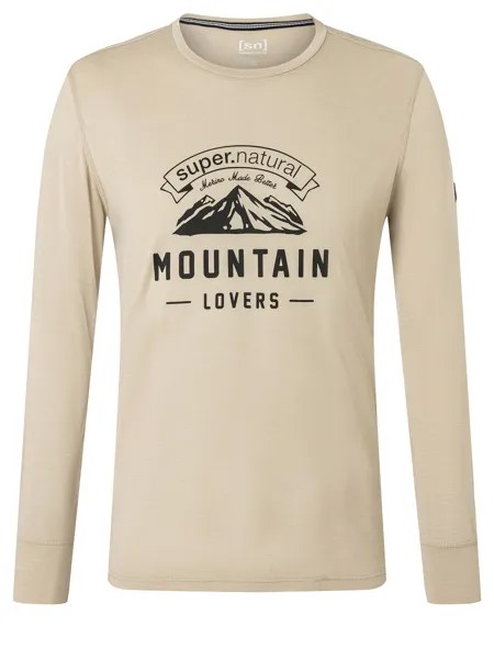 Лонгслив super.natural Merino, бежевый